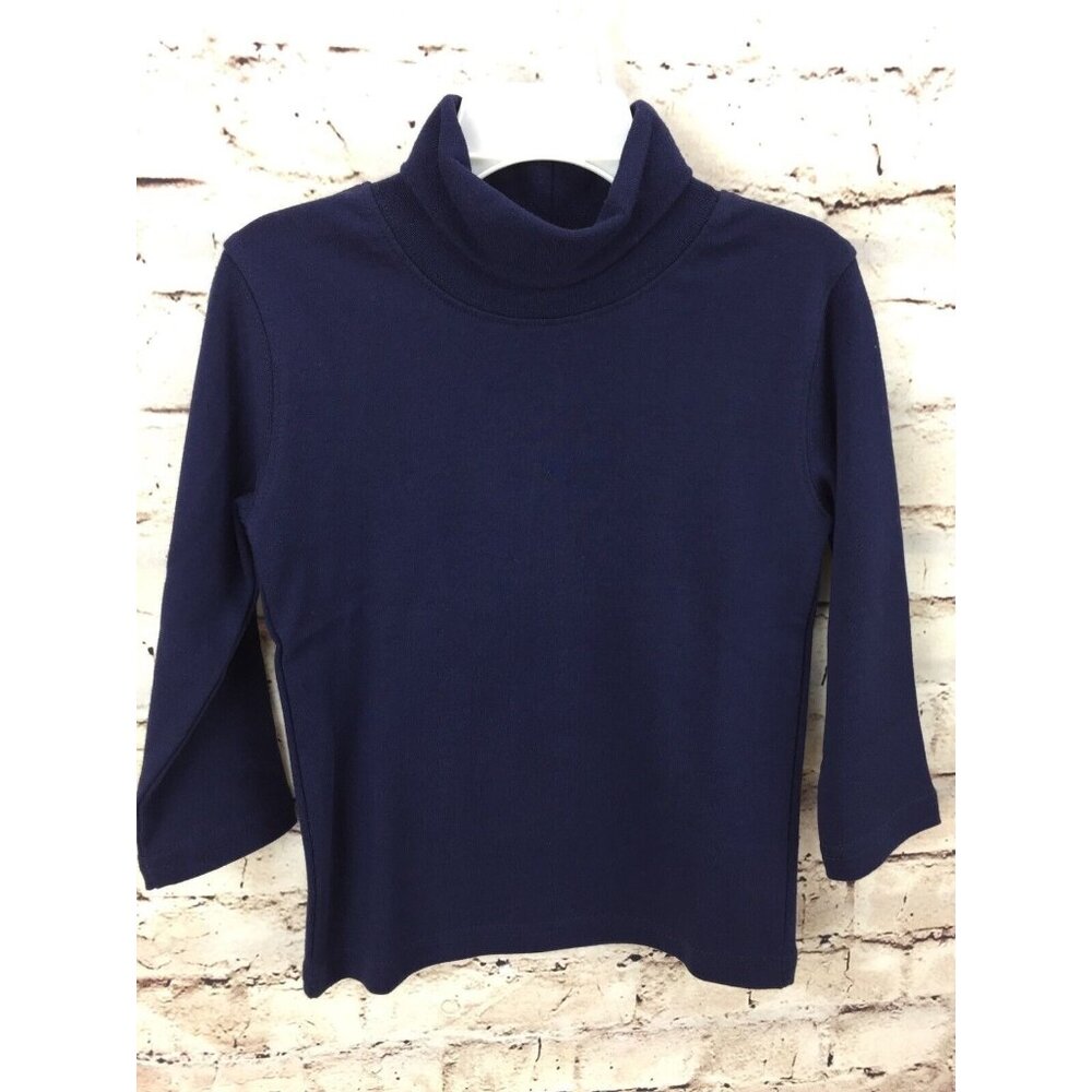 CR Sports Boys  3T Turtleneck Blue Cotton Long Sleeve Toddler